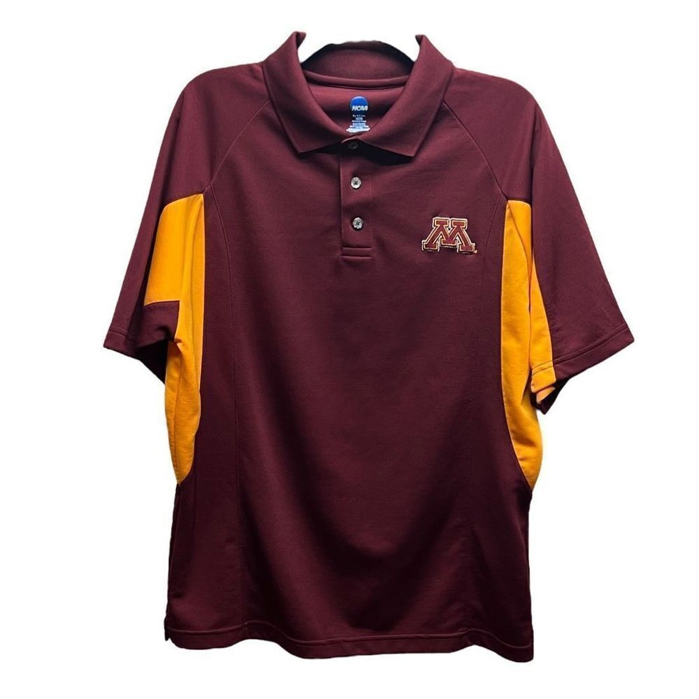 Minnesota‎ Golden Gophers NCAA By KA Inc Mens Polo Shirt Burgundy Collar M